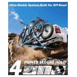 Joytutus Hitch E-Bike Rack with Ramp for 2 E-Bikes