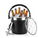 Insulated Ice Bucket with Lid and Handle