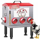 Cybrasc 10 Gallon 55 Pound Metal Chicken Feeder