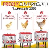 Cybrasc 10 Gallon 55 Pound Metal Chicken Feeder