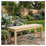 Fortuno Outdoor/Indoor Natural Wood Bench
