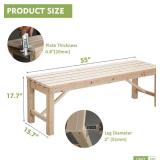 Fortuno Outdoor/Indoor Natural Wood Bench