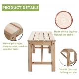 Fortuno Outdoor/Indoor Natural Wood Bench