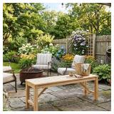 Fortuno Outdoor/Indoor Natural Wood Bench