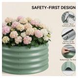 Sponvatt Round Galvanized Raised Garden Bed
