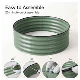 Sponvatt Round Galvanized Raised Garden Bed
