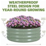 Sponvatt Round Galvanized Raised Garden Bed