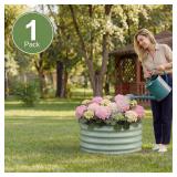 Sponvatt Round Galvanized Raised Garden Bed