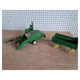 Ertl John Deere 12A Combine & Ertl John Deere Wagon