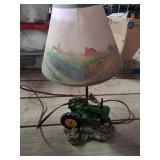 Box of Ceramic Items, Lamp & Avon Ornaments