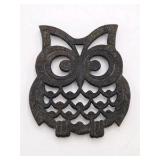Cast Iron Owl Trivet / Decorative Kitchen Stand – Rustic Black Finish