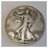 1943-S Walking Liberty Half Dollar – 90% Silver – Circulated U.S. Silver Coin About 0.3617 troy oz actual silver weight.