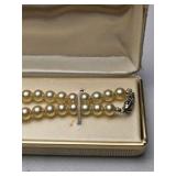 Faux Pearl Necklace in Box - Cream Pearl-Style Strand w/ Dillard’s Box