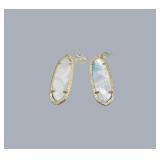 Handmade Jewelry – Local Minnesota Senior Artist – 100% Proceeds Support The Artist! Gold Tone Turquoise Blue Oval Dangle Earrings – Hook Back Costume Jewelry