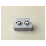 Retail Value: $499 Sterling Silver Moissanite Stud Earrings, 4.00 CTW VVS, Round Cut