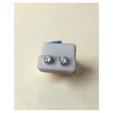 Retail Value: $499 Sterling Silver Moissanite Stud Earrings, 4.00 CTW VVS, Round Cut