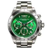 Retail Value: $299.00 Invicta Speedway 14384 Professional 200M Watch w/ Box - Green Dial & Silver-Tone Band