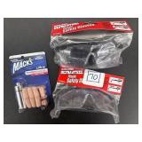 PPE - 2 pair SAFETY GLASSES  + Mack’s Shooter’s EARPLUGS