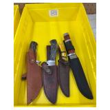(4) HUNTING KNIVES