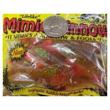 50 pkgs - MIMIC MINNOW TAILS - orange/ green metallic