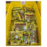 50 pkgs - MIMIC MINNOW TAILS - green/ orange  / tiger