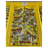 50 pkgs MIMIC MINNOW TAILS - green / orange stripe