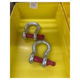 Lot of 2 -  Screw Pin CLEVISES - 7/8  6.5 ton