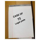 Case of 72 LEGAL PADS - white