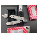 Lot of 2 - Stainless Steel CAMPING KNIVES - new in package