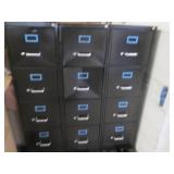 3 Metal 4 drawer file cabinets, one...