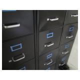 3 Metal 4 drawer file cabinets, one...