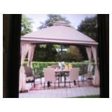 Arc top gazebo, light brown...