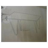 Faux marble top table, 6