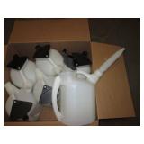 6 New Plastic jugs with spouts...