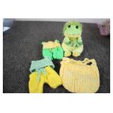 Frog with handmade accessories...