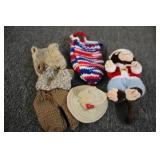 Monkey with handmade accessories...