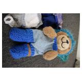 Stuffed bear with handmade accessor...