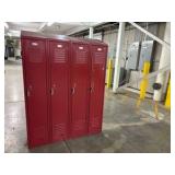 Four (4) Bay 60" Tall x 48" Wide x 12” Deep Locker Unit