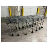 Collapsable Accordian Style Skate Wheel Conveyor 80" Minimum to 275" Maximum 24" Wide