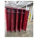 Four (4) Bay 60" Tall x 48" Wide x 12” Deep Locker Unit