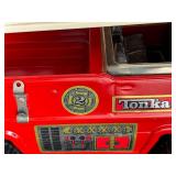 Vintage 1970s Pressed Steel Tonka Fire Rescue Aerial Unit 2 Ladder Truck
