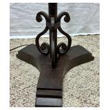 Pair of Rustic Metal Floor Lamps 17" Shade Diameter, 13"W Base and 62" H