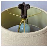 Pair of Rustic Metal Floor Lamps 17" Shade Diameter, 13"W Base and 62" H