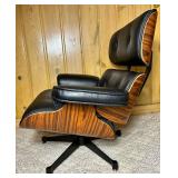 Eames Style Replica Lounge Chair - Chair: 33"W x 33"D x 34.5"H, 15" to 10" front to back seat height Ottoman: 26" W x 21"D x 16"H