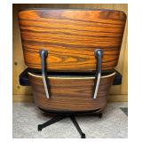 Eames Style Replica Lounge Chair - Chair: 33"W x 33"D x 34.5"H, 15" to 10" front to back seat height Ottoman: 26" W x 21"D x 16"H