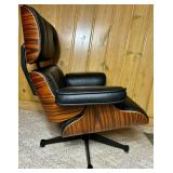 Eames Style Replica Lounge Chair - Chair: 33"W x 33"D x 34.5"H, 15" to 10" front to back seat height Ottoman: 26" W x 21"D x 16"H