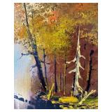 Large MCM Original Signed Nature Painting by Stuart