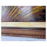 Large MCM Original Signed Nature Painting by Stuart