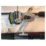 Fishing Rod & Reel Collection: Shimano MLZ10 Rod & Reel, Daiwa Rod & Reel, Garcia 3000 Reel with Ugly Stick Rod, Daiwa Millionaire Reel with Daiwa Rod, Zebco Rod and Reel,  Garcia Graphite Rod, 56" Ug