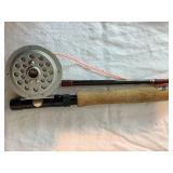 Fly Fishing Rod and Reel Collection - Zebco Rod, Shakespeare Fly Reel w/ Box with Eagle Claw Rod, Graphite Plus South Bend 8
